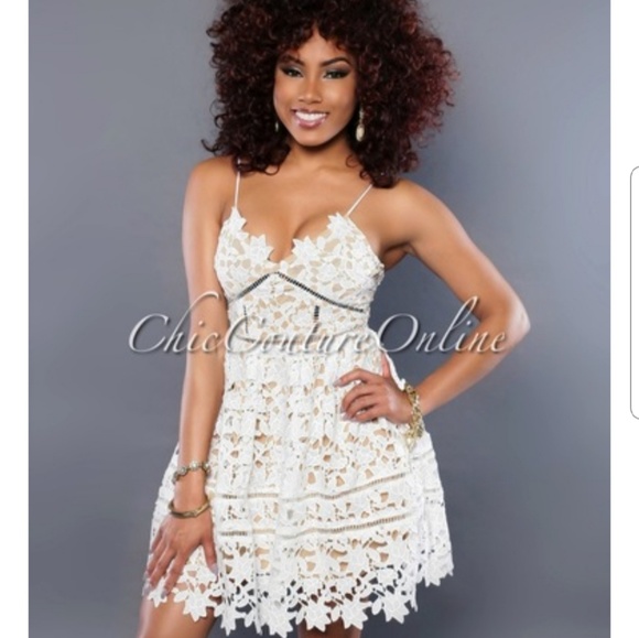 Danity - Floral Lace Dress - Size Medium - Picture 5 of 5